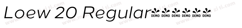 Loew 20 Regular字体转换